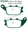 Honda NSS 250 Y/AY/1/A1/A3/3 Forza/Forza-ST/S/T/Jazz/Reflex (MF04/MF06) (import) 00-04 Pads Rear EBC Standard (GG Type) 
