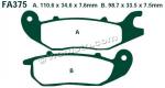 Honda CBF 125 M9/MA 09-10 Pads Front EBC Standard (GG Type)