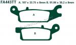 Yamaha YFM 700 FGPW/FGPX Grizzly 07-09 Plaquettes de Frein Avant Left EBC Métal Fritté (Type GG)