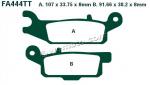 Yamaha YFM 700 FGPW/FGPX Grizzly 07-09 Plaquettes de Frein Avant Droit EBC Standard (Type GG)