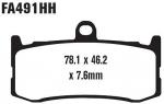 Triumph Daytona 675 (VIN 564948 - on) 15 Передні колодки EBC Sintered (металізовані) — тип HH