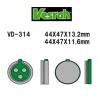Suzuki GP 100 X/D/ED Disk Model 78-87 Plaquettes de Frein Avant Vesrah Standard (Type GG)