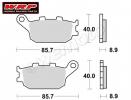 Honda CBF 600 NA8 (ABS) 08 Pads Rear WRP Supersport Sintered (F3)