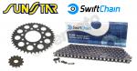 Honda XLR 125 RW 98-01 Swift Super Heavy Duty Ketting en  Sunstar tandwielen kit
