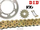 Husqvarna WR 125 87 DID VX3 Heavy Duty X-Ring Gold and Black Chain and Pattern Sprocket Kit