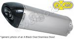 Honda CBR 1000 RR Fireblade 11 X-Black Oval Silencer - Stainless Steel