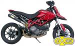 Ducati Hypermotard 796 11 Conical Carbon Cap Silencer - Stainless Steel Black