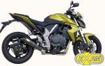 Honda CB 1000 RB 11 Conical Carbon Cap Silencer - Stainless Steel Black
