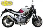Suzuki SFV 650 L1 Gladius 11 Conical Carbon Cap Silencer - Stainless Steel