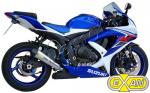 Suzuki GSXR 750 L1 11 Conical Carbon Cap Silencer - Stainless Steel