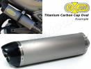 Honda CBR 1000 RR Fireblade 11 Oval Carbon Cap Silencer - Titanium