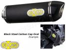 Honda CBR 1000 RR Fireblade 11 Oval Carbon Cap Silencer - Stainless Steel Black