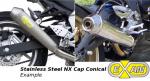 Honda CBR 1000 RR Fireblade 11 Conical NX Cap Silencer - Stainless Steel