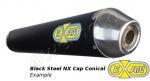 Honda CBR 1000 RR Fireblade 11 Conical NX Cap Silencer - Stainless Steel Black