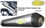 Suzuki GSXR 600 L1 11 Conical Carbon Cap Silencer - Stainless Steel