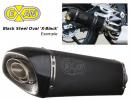 Suzuki GSXR 600 L1 11 X-Black Oval Silencer - Stainless Steel Black