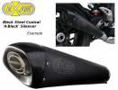 Suzuki GSXR 600 L1 11 X-Black Conical Silencer - Stainless Steel Black