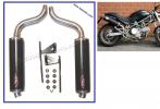 Ducati M750 Monster  98 Овальні глушники Marving високого розташування з карбону