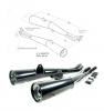 Suzuki GSX 750 S-2/S-2C Katana (GS75X-114747-) 84 Silencieux Master Marving - Chrome Noir