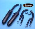 Suzuki GSXR 750 J Slingshot 88 Marving Original Style Silencers - Black 