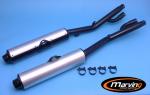 Suzuki GSX 1100 FL/FM/FN/FR/FS/FT 90-96 Marving Original Style Silencers - Black & Aluminium