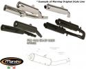 Yamaha FZR 1000 EX UP (3LE) 95 Marving Original Style Silencer - Chrome & Aluminium