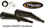Kawasaki GPZ 750 A3 (ZX750) 84-85 Marving MASTER Silencers - Black Chrome