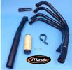 Suzuki GSX 750 S-2/S-2C Katana (GS75X-114747-) 84 Système Complet de Pot d'Echappement Racing Marving - 4 dans 1 - Noir