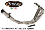 Suzuki GS 1000 HC Chain Drive 78-80 Système Complet de Pot d'Echappement Racing Marving - 4 dans 1 - Chrome
