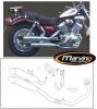 Yamaha XV 535 Virago (High Bars) 89-94 Système de Pot d'Echappement Complet Non Original Legend Marving - Chrome