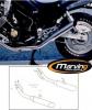 Yamaha FZX 750 86-89 Marving LEGEND Custom Silencers - Chrome