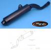 Yamaha XT 600 ZE Tenere 88-90 Silencieux Marving Ligne E.D.R  - Simple - Noir