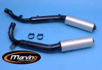 Honda XLV 750 RF (RD01) 85-86 Silencieux de Ligne E.D.R. Marving - Noirs