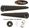 Kawasaki GPZ 550 A4-A5 (ZX 550 A4-A5) 87-91 Silencieux Coniques Marvi Marving - Chrome Noir
