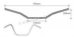 Honda CX 500 CB Custom  81-84 Handlebars as STD Chrome