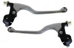 Universal Brake and Clutch Lever Assembly Alloy Dog Leg, Mirror boss and Cable adjusters
