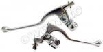 Universal Brake and Clutch Levers Assembly - Ally Dog Leg, Mirror boss and Cable Adjusters - Pair