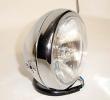 Headlight 4 1/2 in. with Bilux-bulb,  Chrome plated, Side mount, E-marked