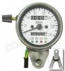Speedo 60mm White face with luminous lighting warning lights - with rubber mount