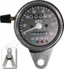 Speedo 60mm Black face with luminous lighting warning lights - with rubber mount