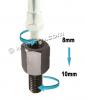 Adaptor Black 8mm Left Hand Internal Thread to 10mm Right Hand External Thread