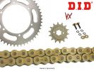 Ducati Pantah 650 84 DID VX Heavy Duty X-Ring Gold and Black Chain and Pattern Sprocket Kit