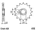 Hyosung GA125 F Cruise II  99-06 Sprocket Front Plus 1 Tooth
