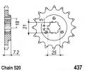 Suzuki DR 650 RSL/RSM (SP42A) 90-91 Pignon 
