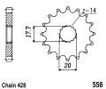 Yamaha XVS 250 Drag Star 01-03 Sprocket Front
