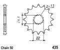 Suzuki GSX 400 FW/FWS/FWS-2 83-85 Pignon 
