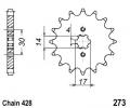 Suzuki FL 125 Address/Underbone 09 Передня зірка JT — мінус 1 зуб