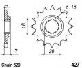 Suzuki RM 125 Y 00 Sprocket Front Less 1 Tooth