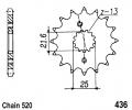Yamaha DT 400 75-77 Sprocket Front Plus 2 Teeth