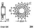 Honda CR 500 RP/RR 93-94 Sprocket Front Less 1 Tooth